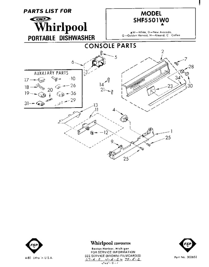 Diagram for SHF5501W0