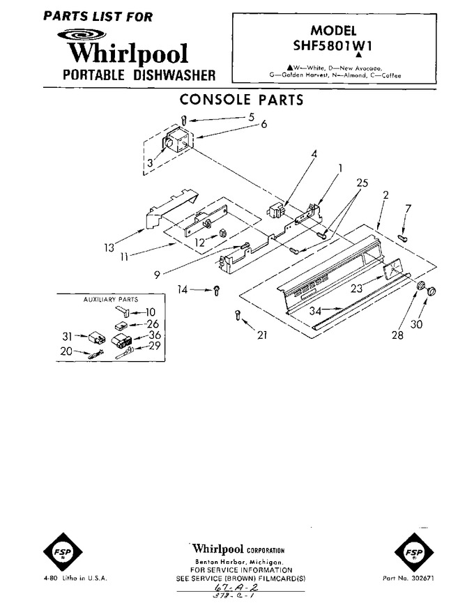 Diagram for SHF5801W1