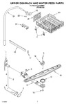 Diagram for 05 - Upper Dishrack And Water Feed Parts