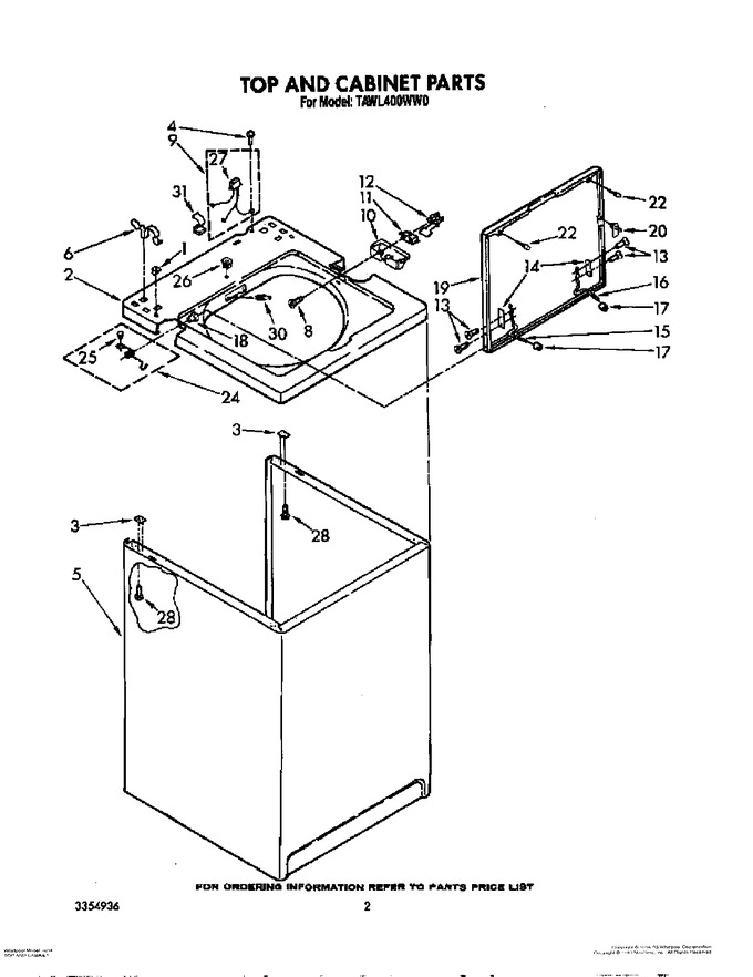 Diagram for TAWL400WW0