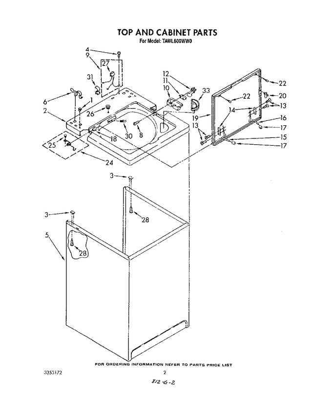 Diagram for TAWL600WG0