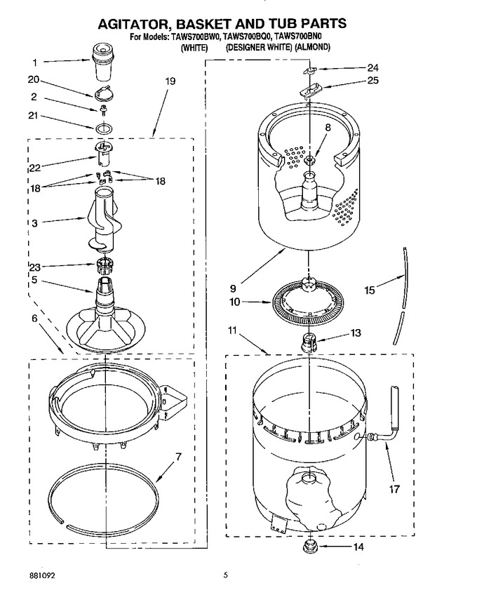 Diagram for TAWS700BW0