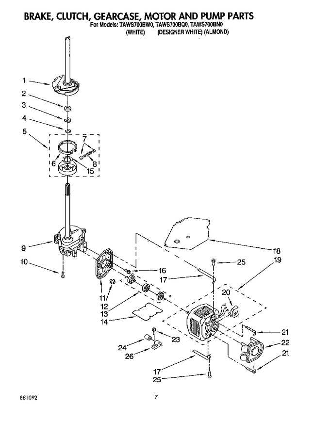 Diagram for TAWS700BW0