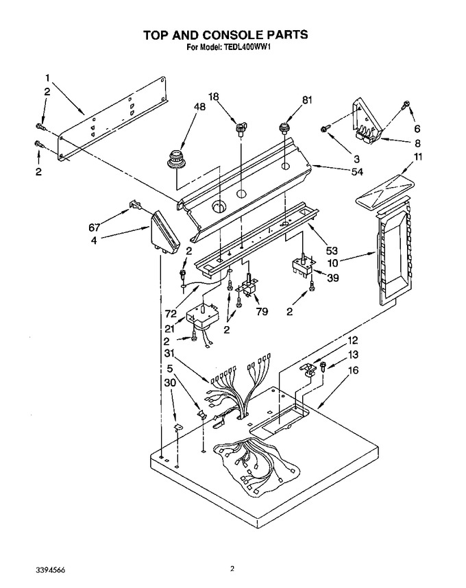 Diagram for TEDL400WN1