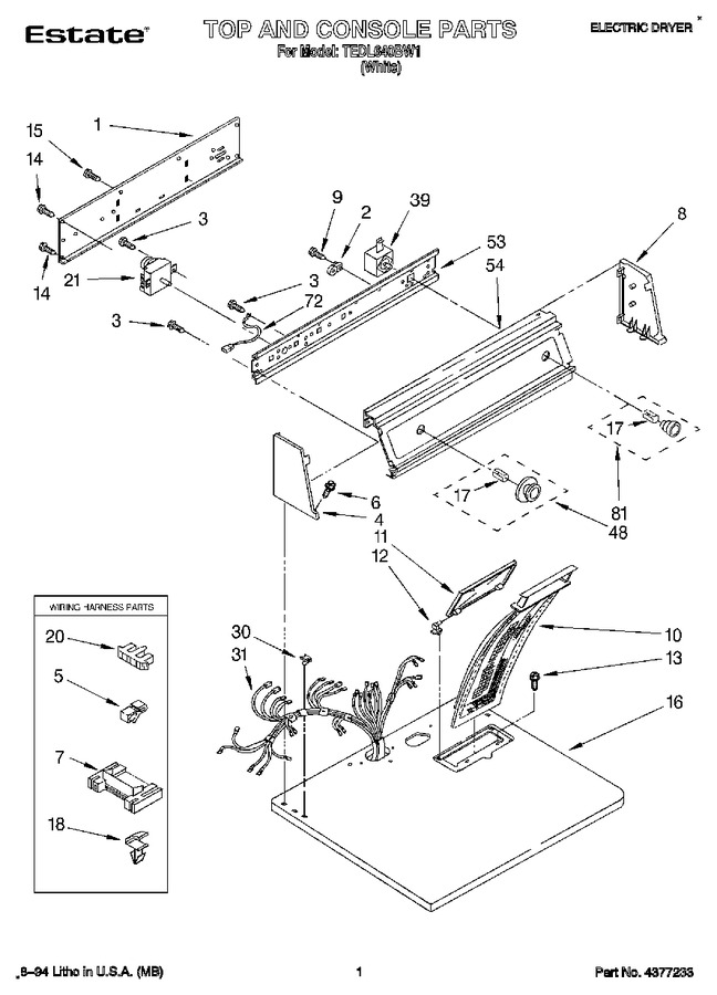 Diagram for TEDL640BW1