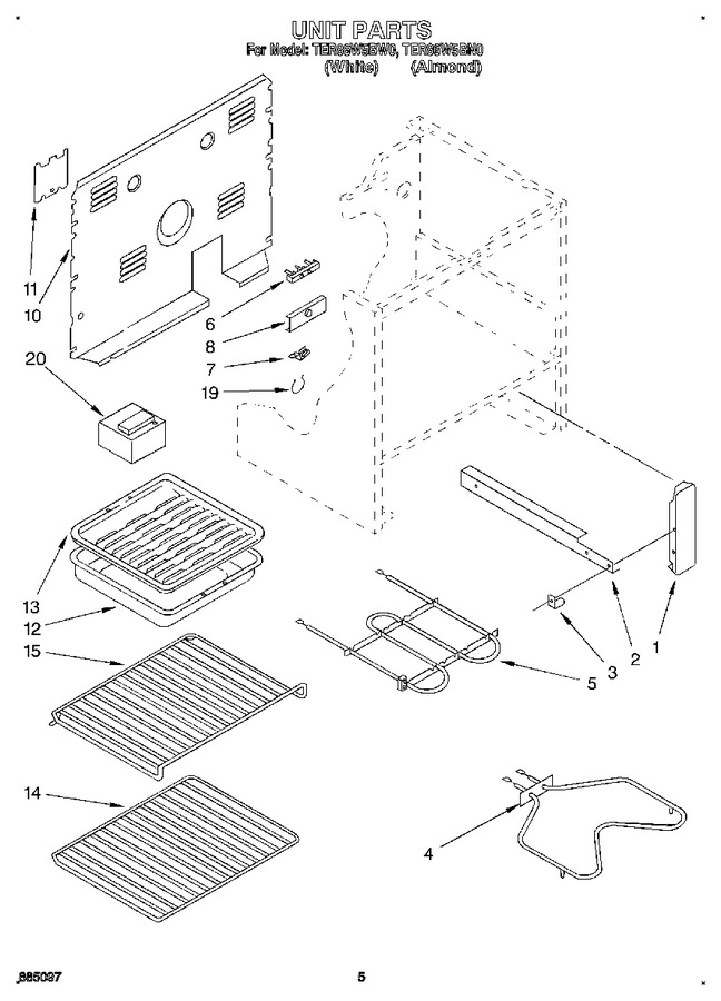 Diagram for TER86W5BW0