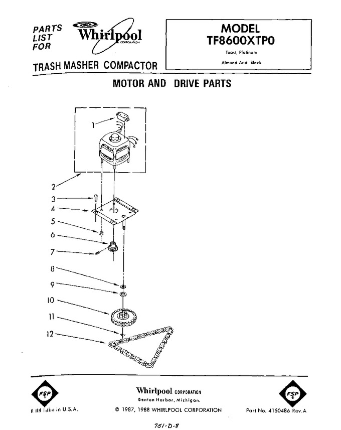 Diagram for TF8600XTP0