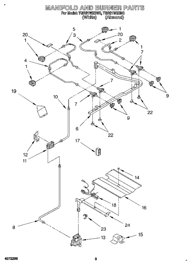 Diagram for TGR61W2BW0