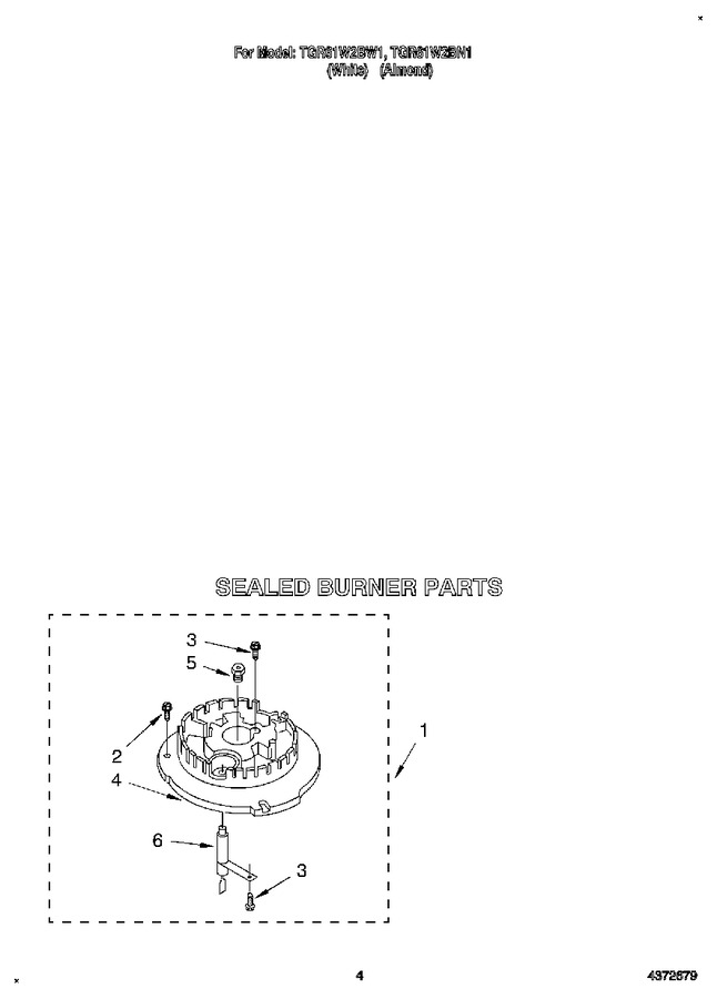 Diagram for TGR61W2BW1