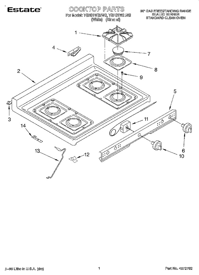 Diagram for TGR61W2BW2