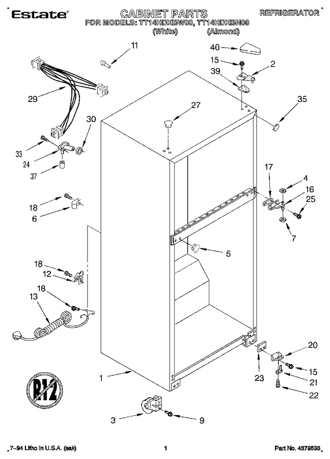 Diagram for TT14HDXBW00