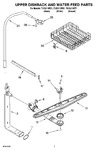 Diagram for 05 - Upper Dishrack And Water Feed Parts