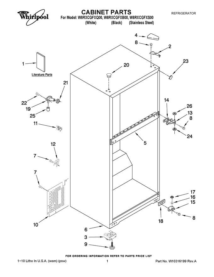 Diagram for W8RXCGFXB00