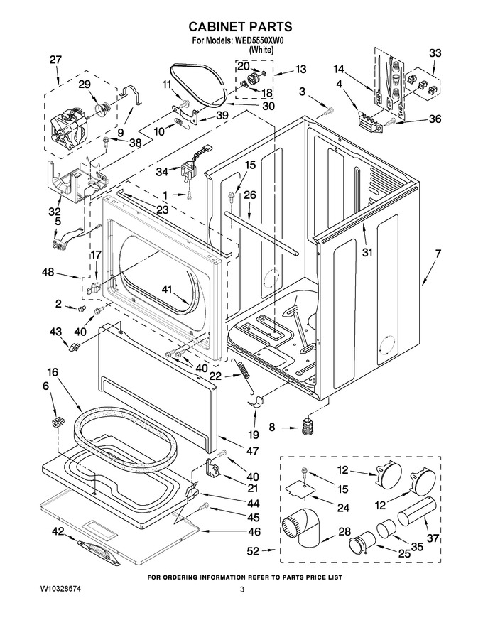 Diagram for WED5550XW0