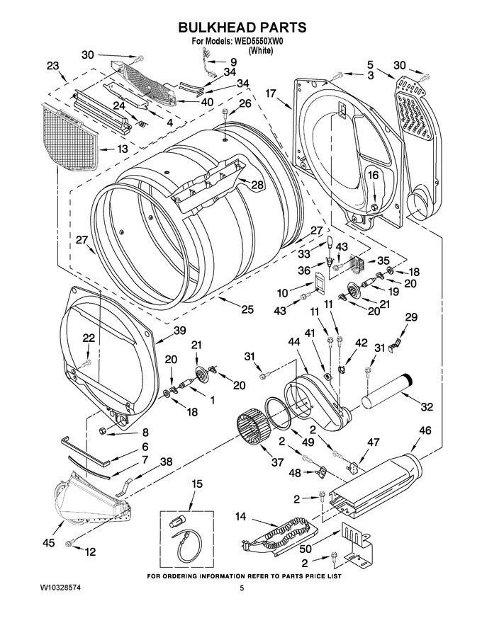 Diagram for WED5550XW0