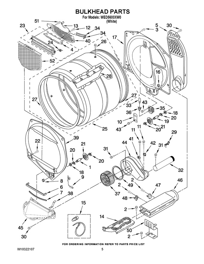 Diagram for WED5600XW0