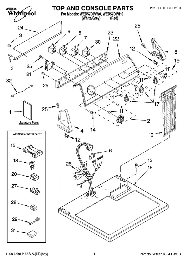 Diagram for WED5700VW0