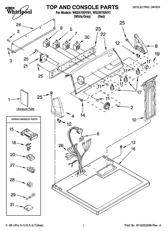 Diagram for WED5700VW1