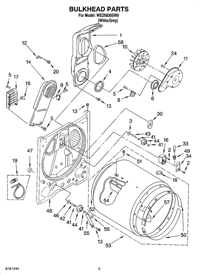 Diagram for WED5830SW0