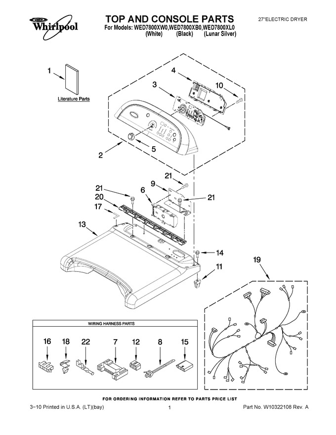 Diagram for WED7800XB0