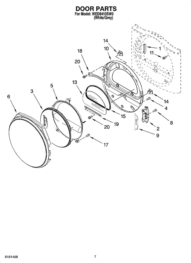 Diagram for WED8410SW0