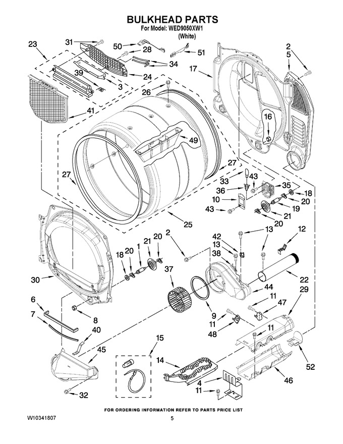 Diagram for WED9050XW1