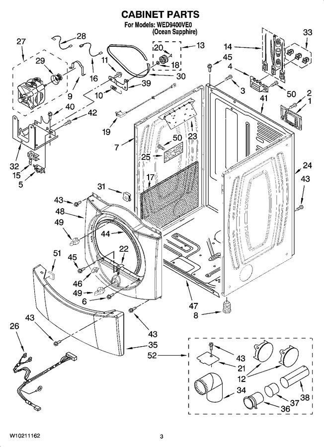 Diagram for WED9400VE0