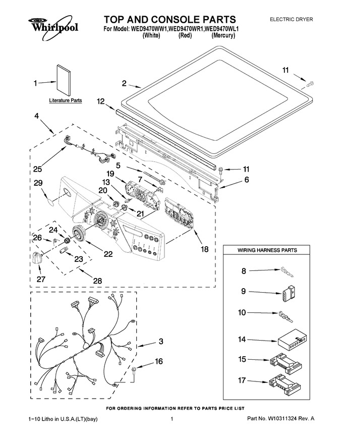 Diagram for WED9470WR1