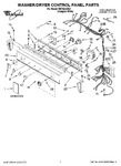 Diagram for 01 - Washer/dryer Control Panel Parts