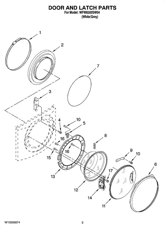 Diagram for WFW8300SW04