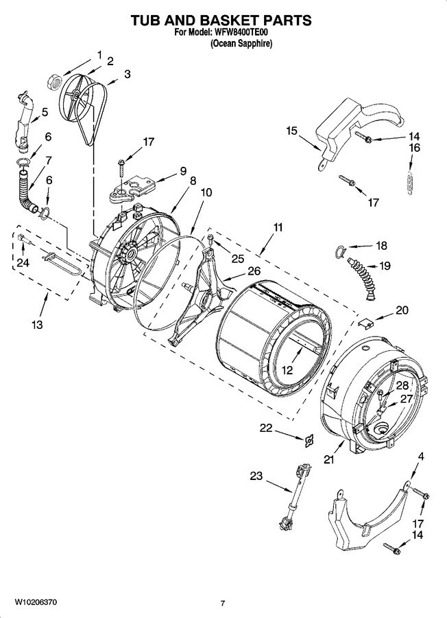 Diagram for WFW8400TE00