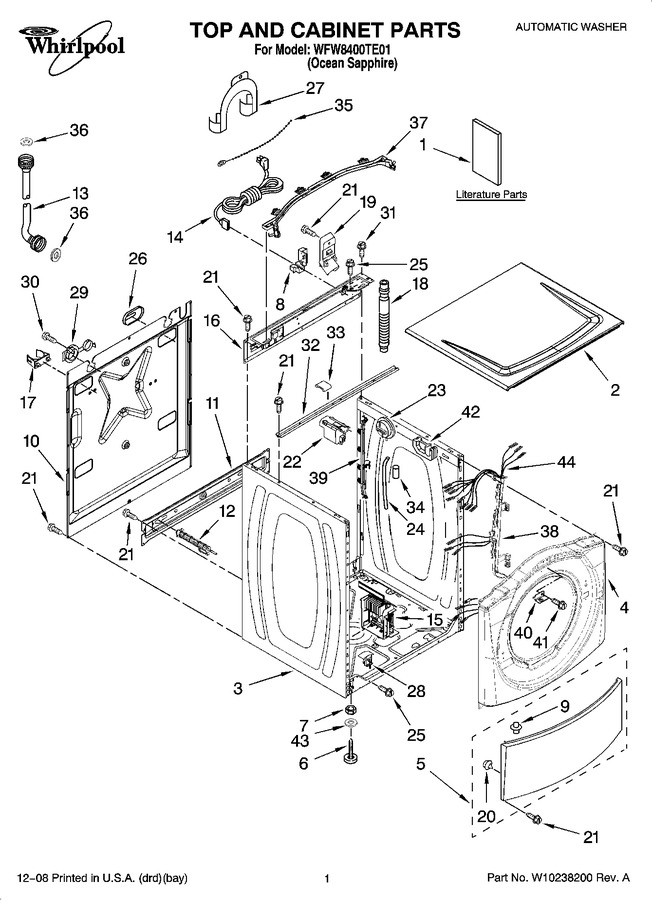 Diagram for WFW8400TE01