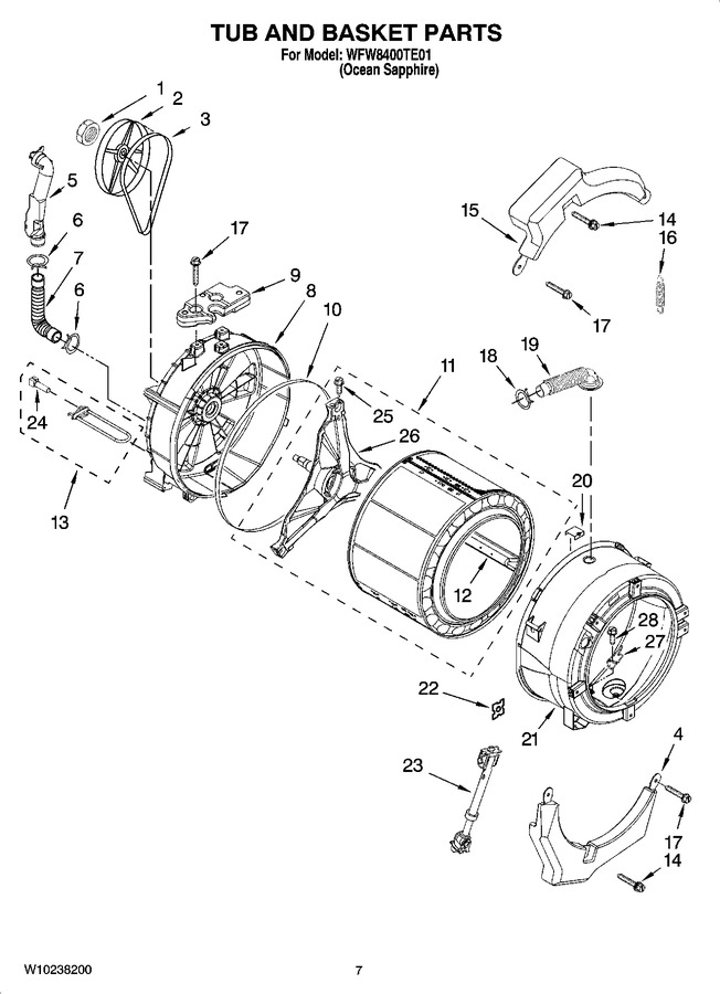 Diagram for WFW8400TE01