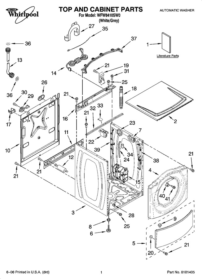 Diagram for WFW8410SW0