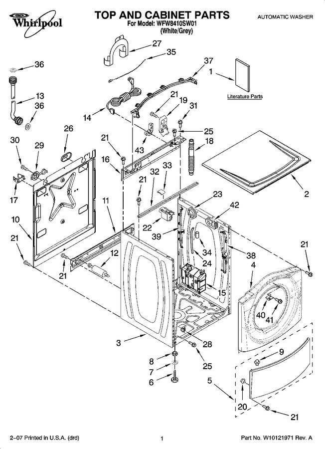 Diagram for WFW8410SW01