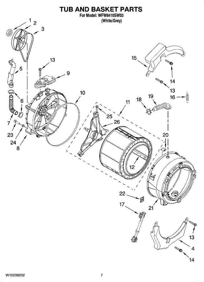 Diagram for WFW8410SW03