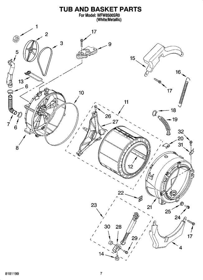 Diagram for WFW8500SR0