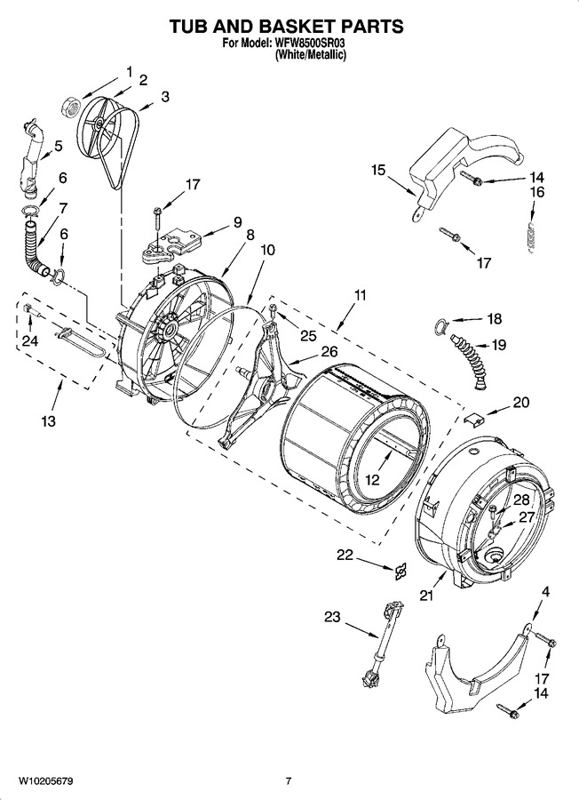 Diagram for WFW8500SR03