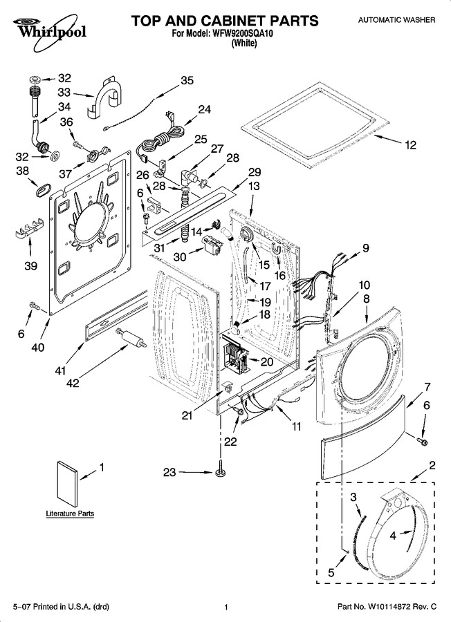 Diagram for WFW9200SQA10