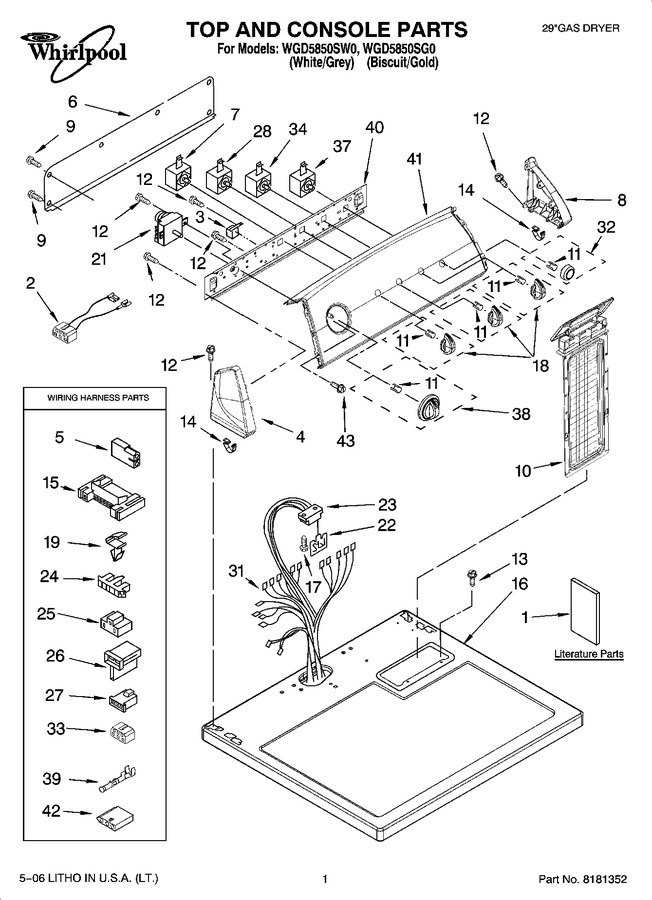 Diagram for WGD5850SG0