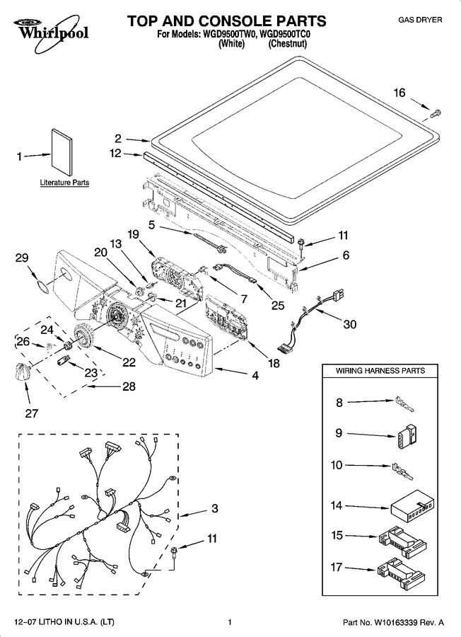 Diagram for WGD9500TW0