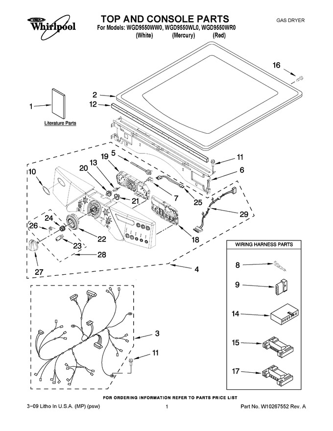 Diagram for WGD9550WL0