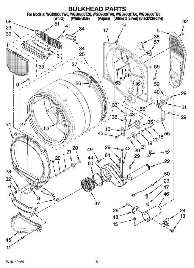 Diagram for WGD9600TU0