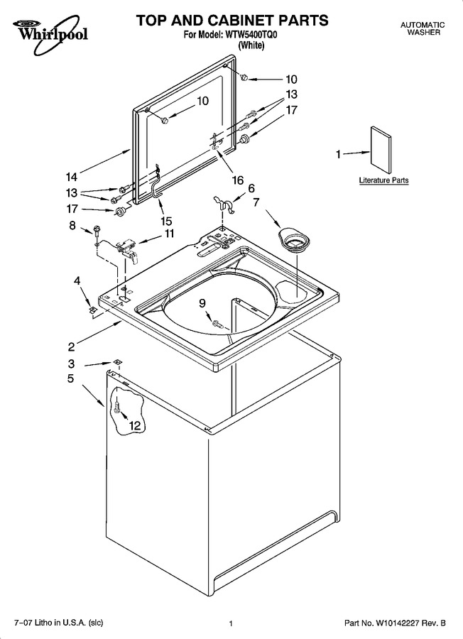 Diagram for WTW5400TQ0