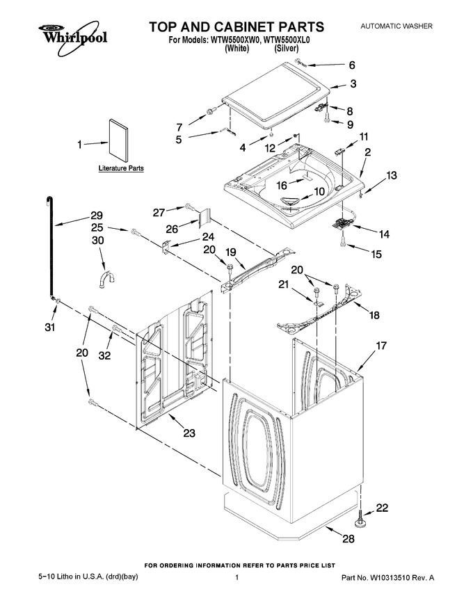 Diagram for WTW5500XW0