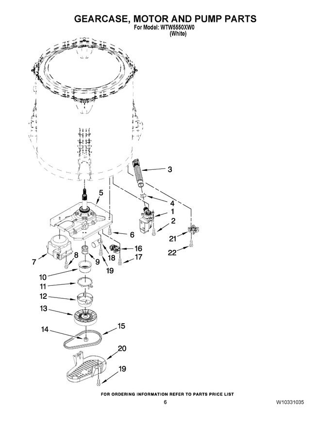 Diagram for WTW5550XW0