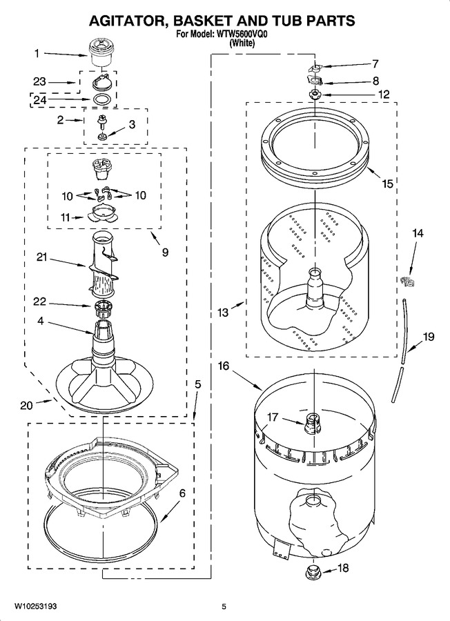 Diagram for WTW5600VQ0