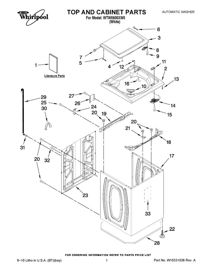 Diagram for WTW5600XW0