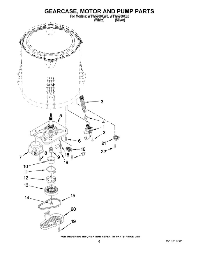 Diagram for WTW5700XW0