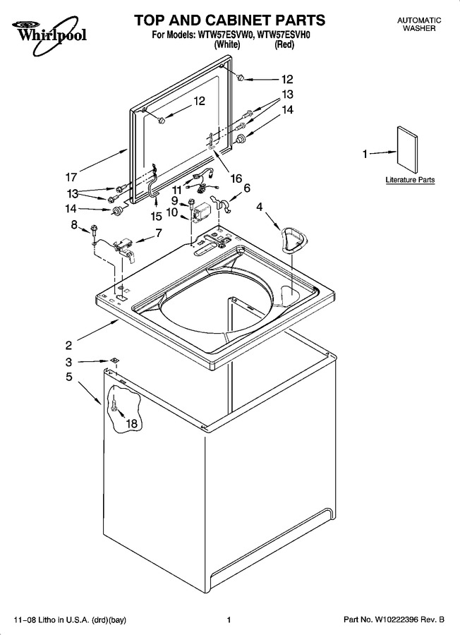 Diagram for WTW57ESVW0